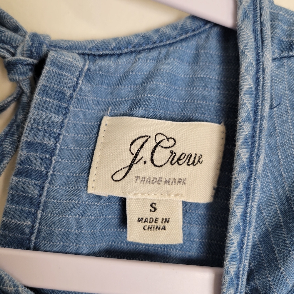 J.CREW Swing Slouchy Blouse‎ Blue Top S - Picture 8 of 9